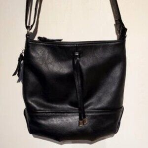 *KGB Studio* Black Leatherette Crossbody PURSE - Mint As New